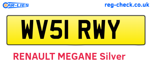 WV51RWY are the vehicle registration plates.