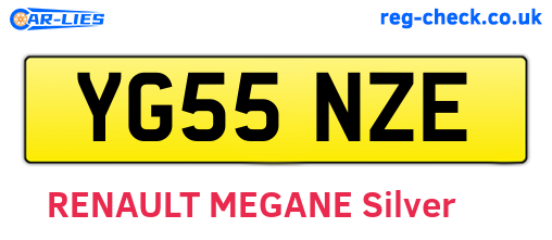 YG55NZE are the vehicle registration plates.