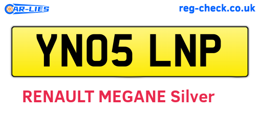 YN05LNP are the vehicle registration plates.