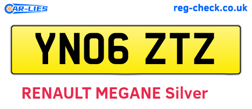 YN06ZTZ are the vehicle registration plates.