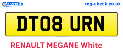 DT08URN are the vehicle registration plates.