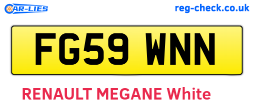 FG59WNN are the vehicle registration plates.
