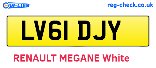 LV61DJY are the vehicle registration plates.