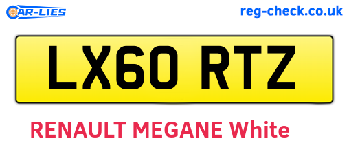 LX60RTZ are the vehicle registration plates.