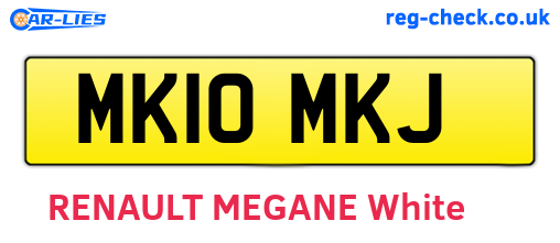 MK10MKJ are the vehicle registration plates.