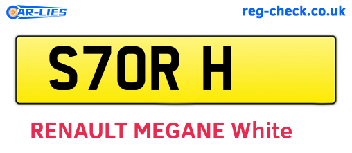S7ORH are the vehicle registration plates.
