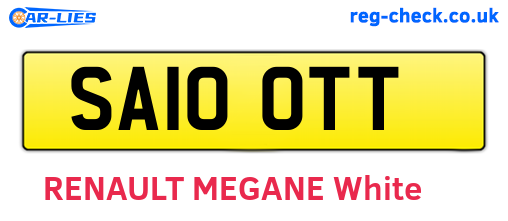 SA10OTT are the vehicle registration plates.