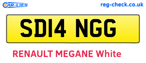 SD14NGG are the vehicle registration plates.