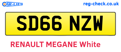 SD66NZW are the vehicle registration plates.