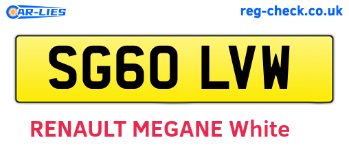 SG60LVW are the vehicle registration plates.