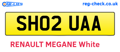 SH02UAA are the vehicle registration plates.