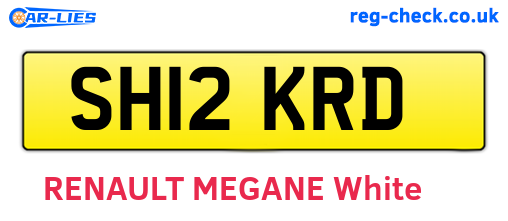 SH12KRD are the vehicle registration plates.