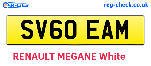 SV60EAM are the vehicle registration plates.