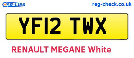 YF12TWX are the vehicle registration plates.