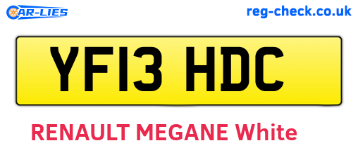 YF13HDC are the vehicle registration plates.
