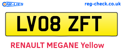 LV08ZFT are the vehicle registration plates.
