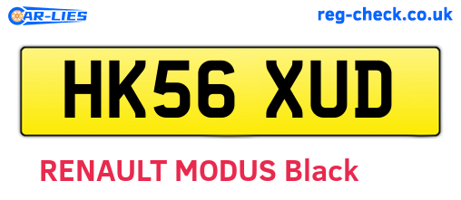 HK56XUD are the vehicle registration plates.