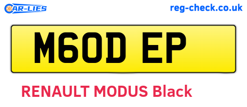 M60DEP are the vehicle registration plates.