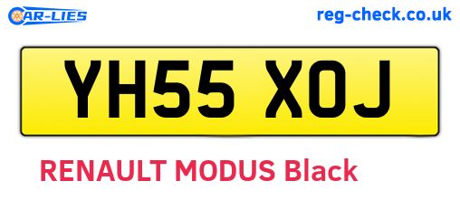 YH55XOJ are the vehicle registration plates.