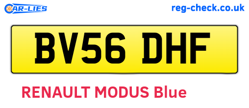BV56DHF are the vehicle registration plates.