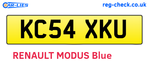 KC54XKU are the vehicle registration plates.
