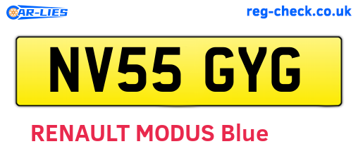 NV55GYG are the vehicle registration plates.