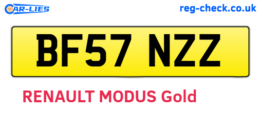 BF57NZZ are the vehicle registration plates.