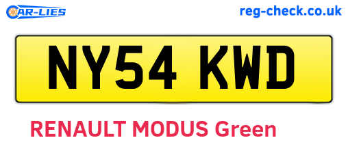 NY54KWD are the vehicle registration plates.