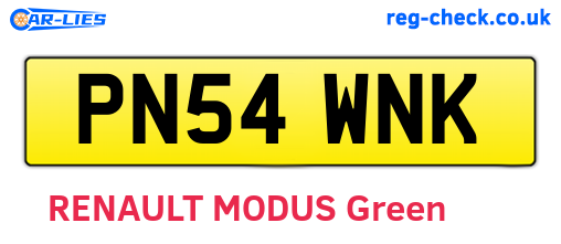 PN54WNK are the vehicle registration plates.