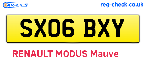 SX06BXY are the vehicle registration plates.