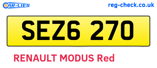 SEZ6270 are the vehicle registration plates.