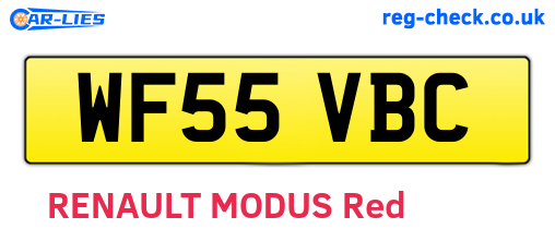 WF55VBC are the vehicle registration plates.