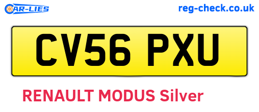CV56PXU are the vehicle registration plates.