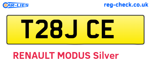T28JCE are the vehicle registration plates.