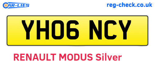 YH06NCY are the vehicle registration plates.