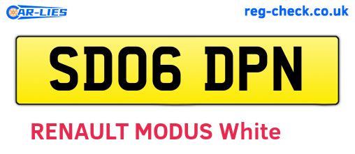 SD06DPN are the vehicle registration plates.