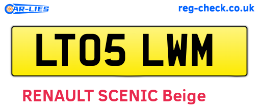 LT05LWM are the vehicle registration plates.
