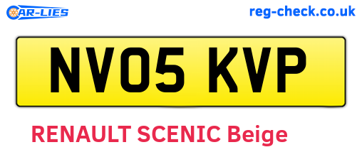 NV05KVP are the vehicle registration plates.