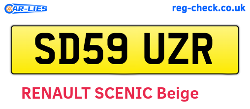 SD59UZR are the vehicle registration plates.