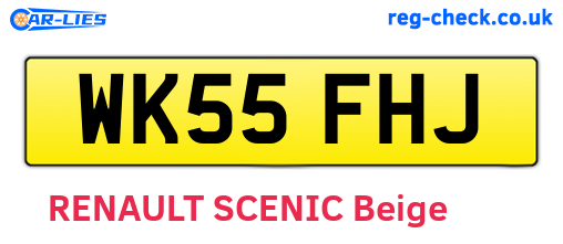 WK55FHJ are the vehicle registration plates.