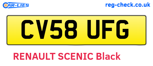 CV58UFG are the vehicle registration plates.