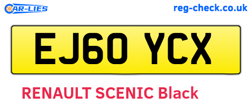 EJ60YCX are the vehicle registration plates.