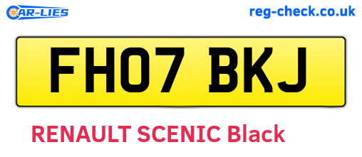 FH07BKJ are the vehicle registration plates.