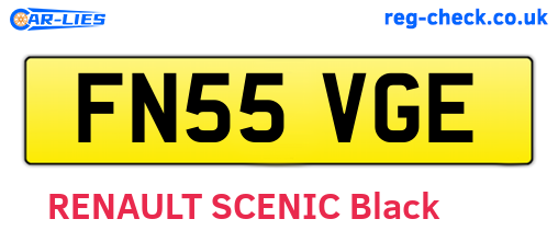 FN55VGE are the vehicle registration plates.