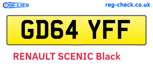 GD64YFF are the vehicle registration plates.