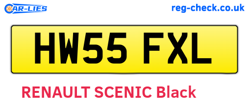 HW55FXL are the vehicle registration plates.