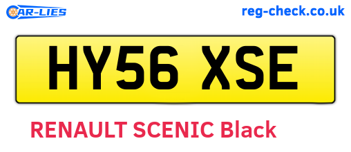 HY56XSE are the vehicle registration plates.