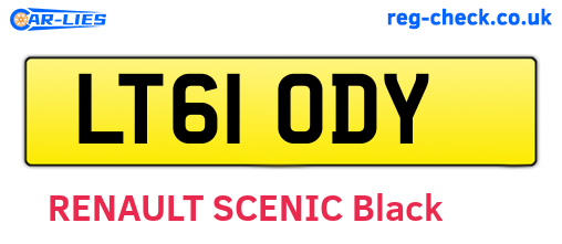 LT61ODY are the vehicle registration plates.