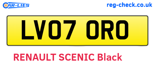 LV07ORO are the vehicle registration plates.