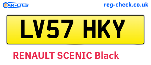 LV57HKY are the vehicle registration plates.
